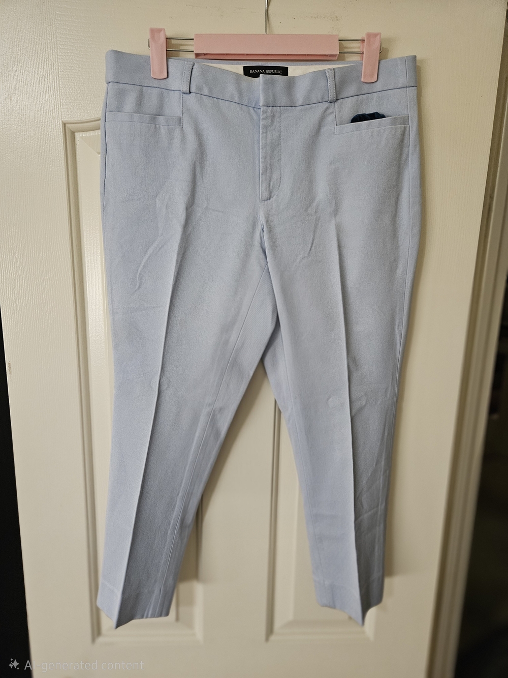 Banana Republic Petite Sloan Crop Pale Blue Dress Pants